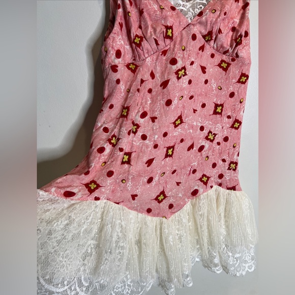 Anthropologie Gülhatun Aydin Sweetheart Lace Ruffles Cute Mini Dress XS P - Picture 4 of 7